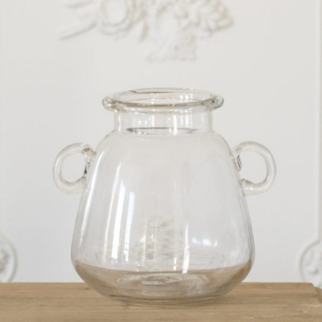 Double Handled Glass Vase - IMPERFECT