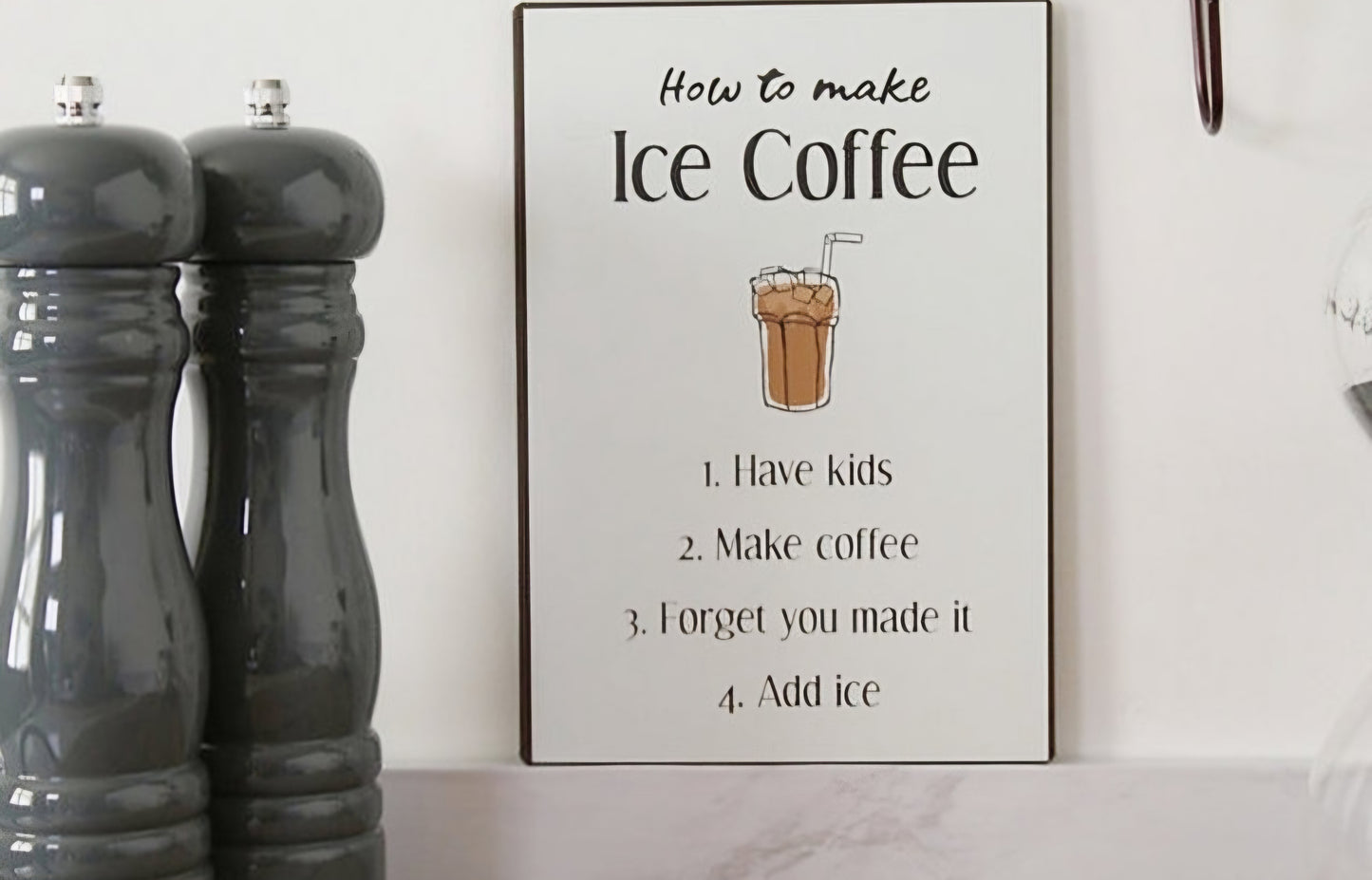 How To Make Ice Coffee Sign