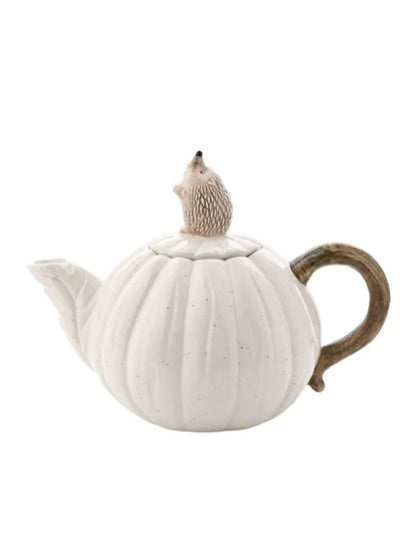 Ceramic Pumpkin Hedgehog Teapot