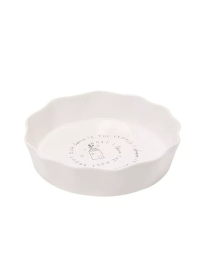 Round Scalloped Pie Dish