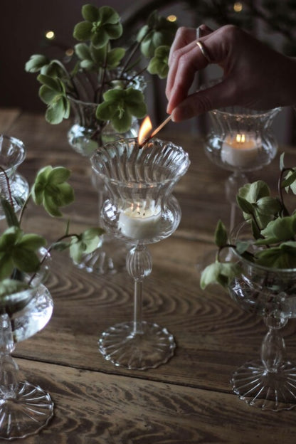 Ruffle Glass Lantern