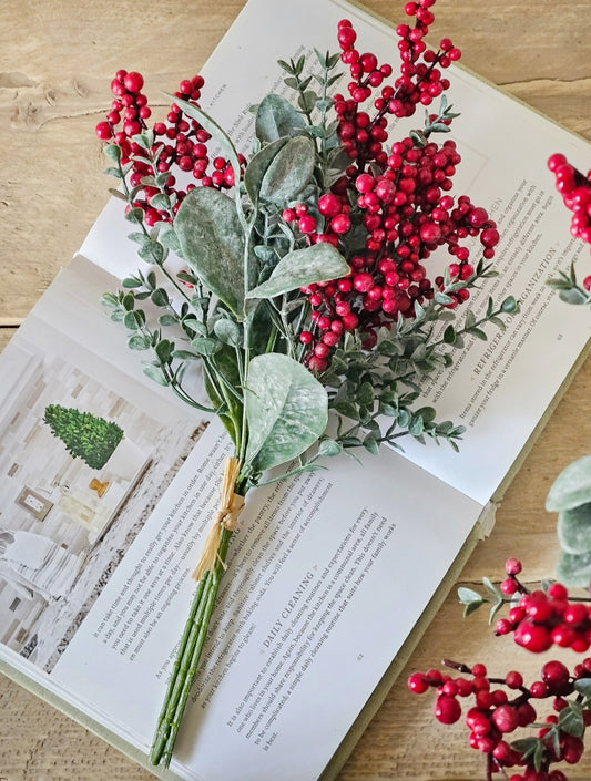 Red Berry & Eucalyptus Bunch