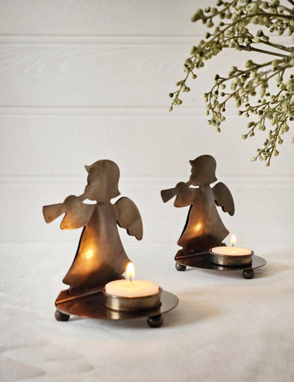 Rustic Angel Tealight Holder