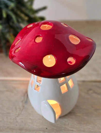 Ceramic Toadstool Tealight Holder