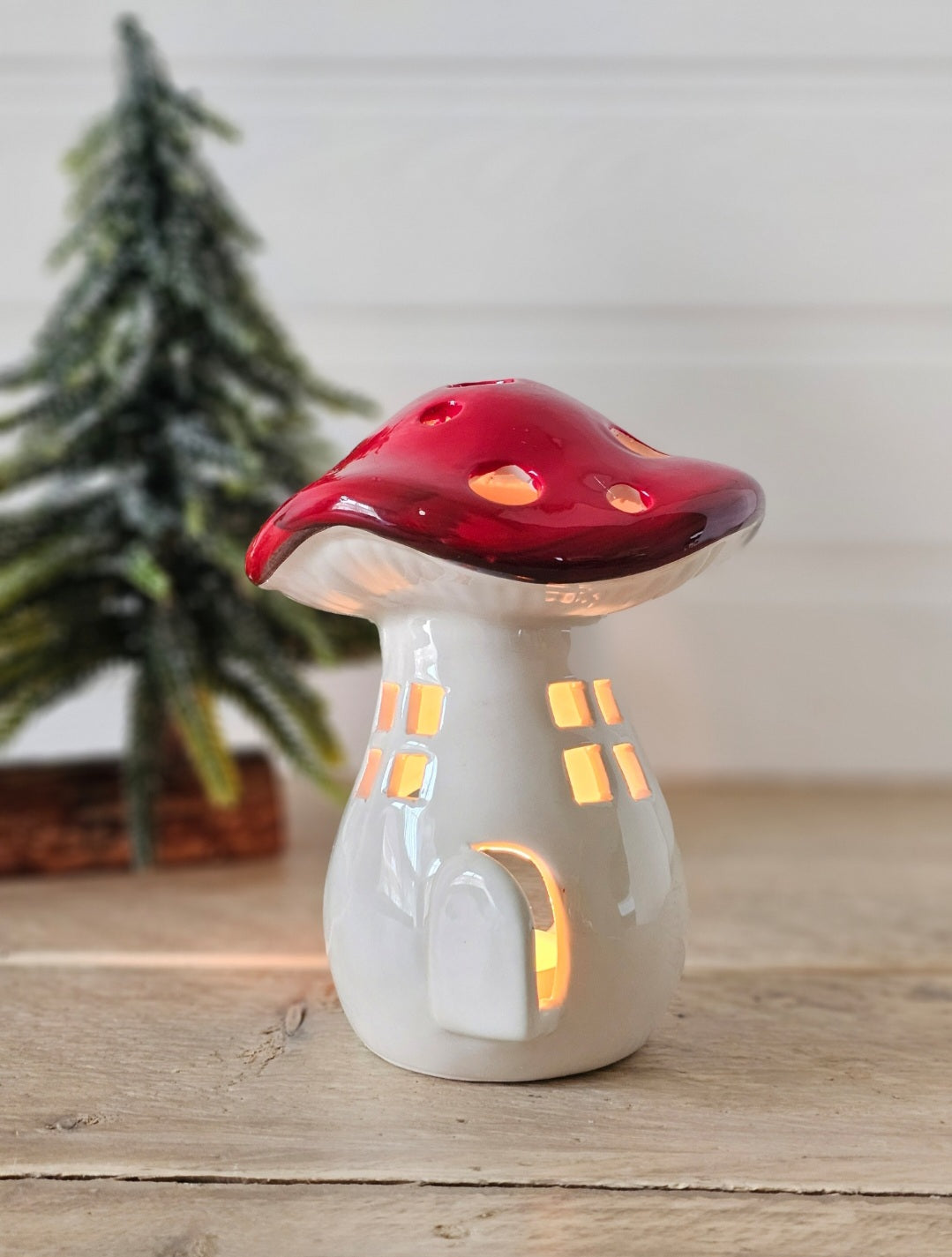 Ceramic Toadstool Tealight Holder