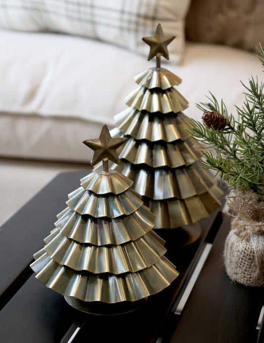 Rustic Antique Brass Christmas Tree