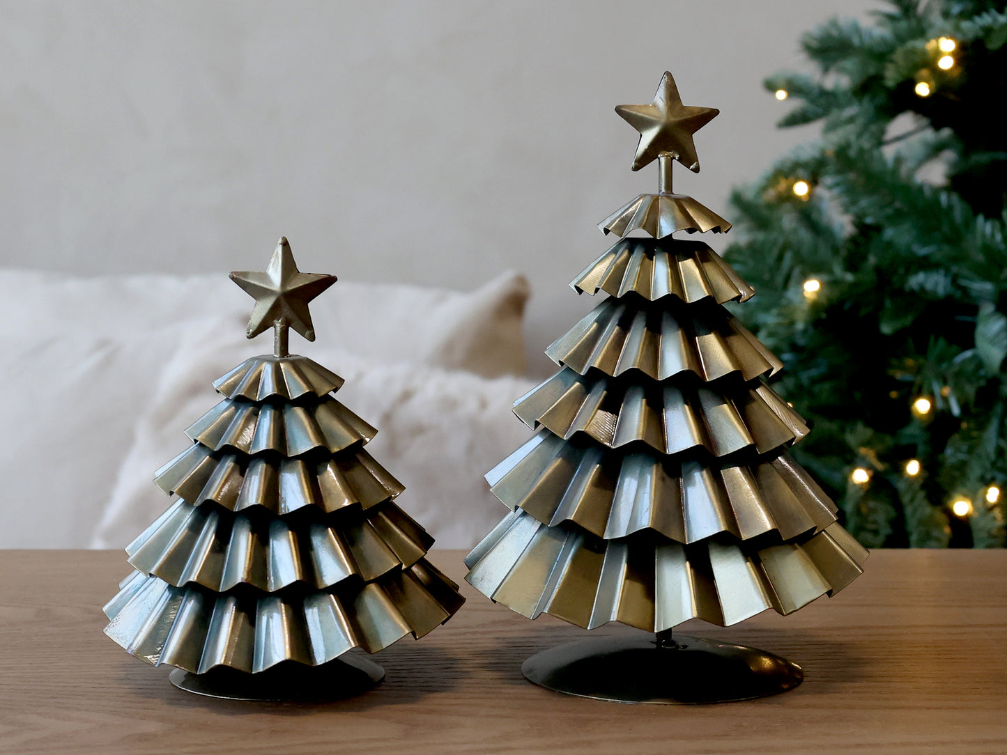 Rustic Antique Brass Christmas Tree