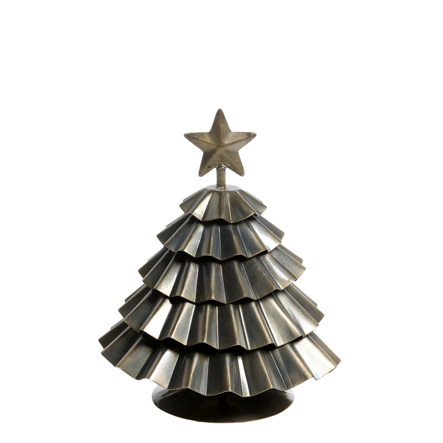 Rustic Antique Brass Christmas Tree