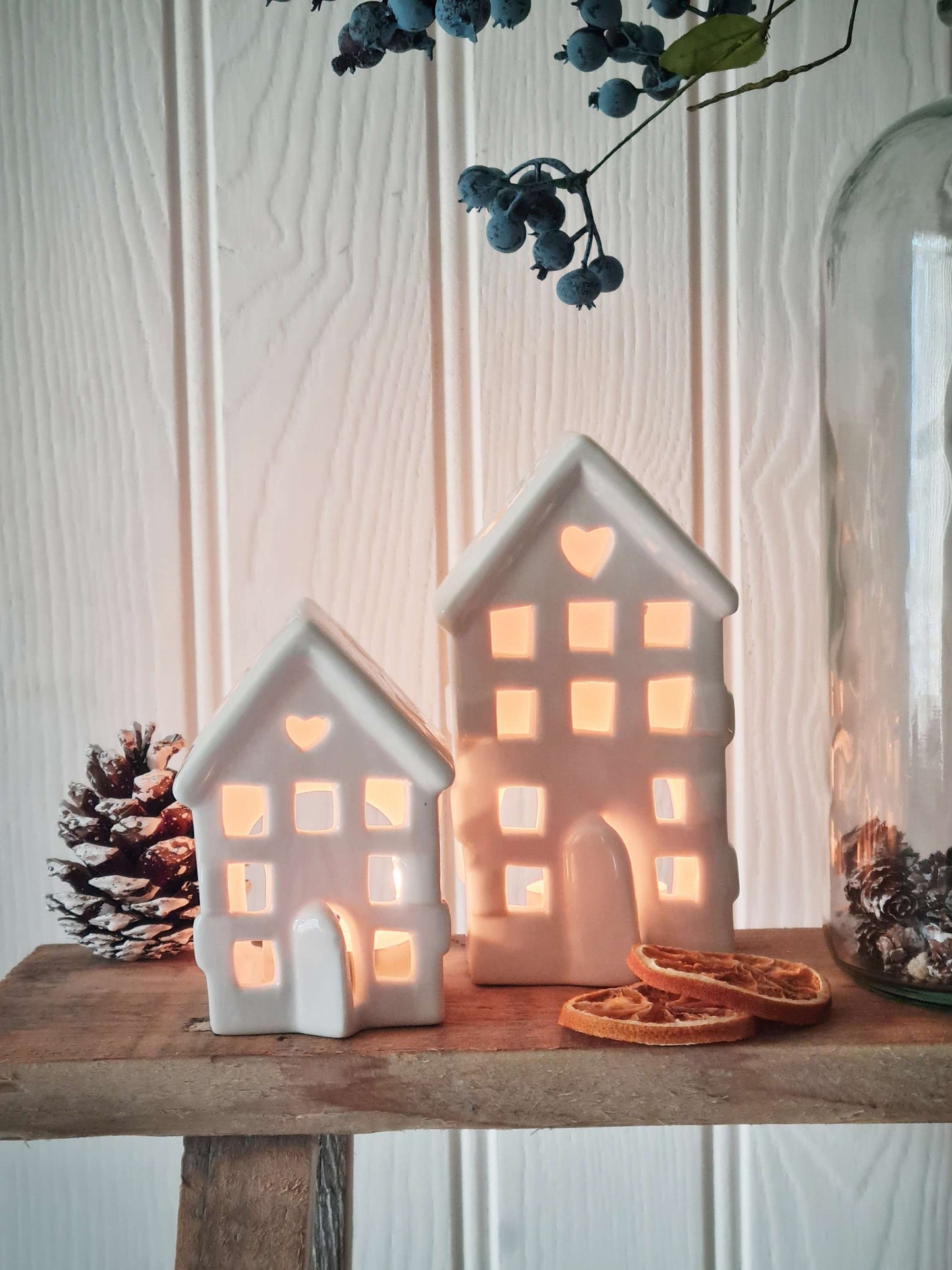 Ceramic Tealight Cottage Set