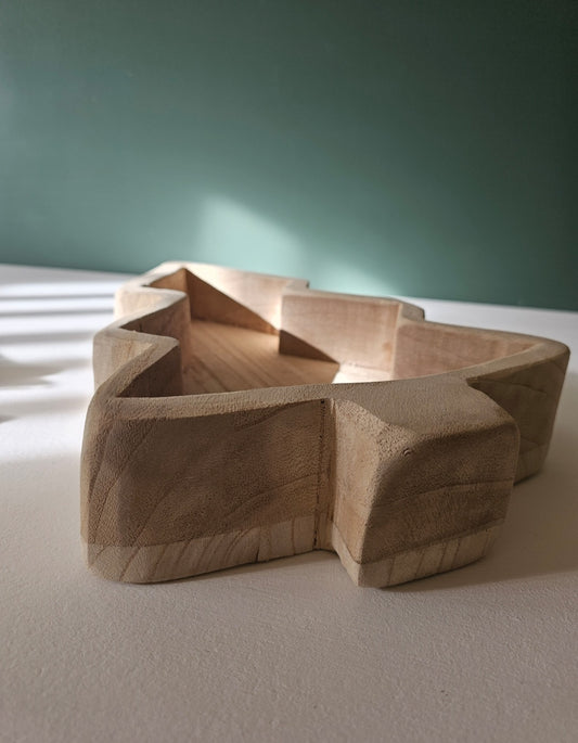 Chunky Wooden Christmas Tree  Bowl