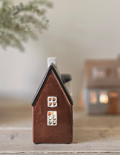 Dark Brown Nyhavn Tealight House