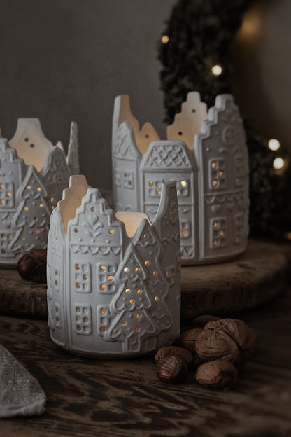 Porcelain Gingerbread House Lantern