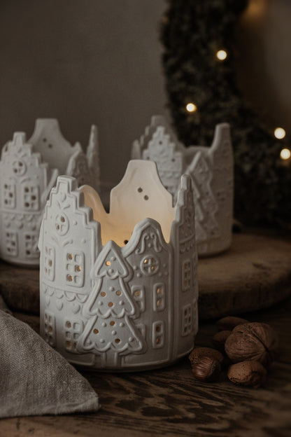 Porcelain Gingerbread House Lantern