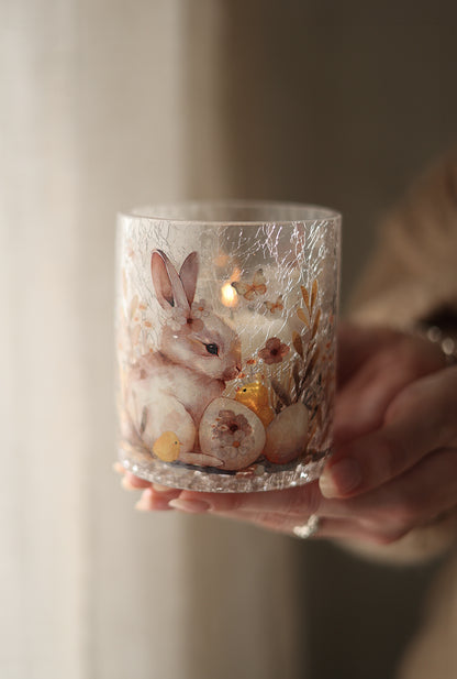 Large Easter Bunny Crackle Lantern