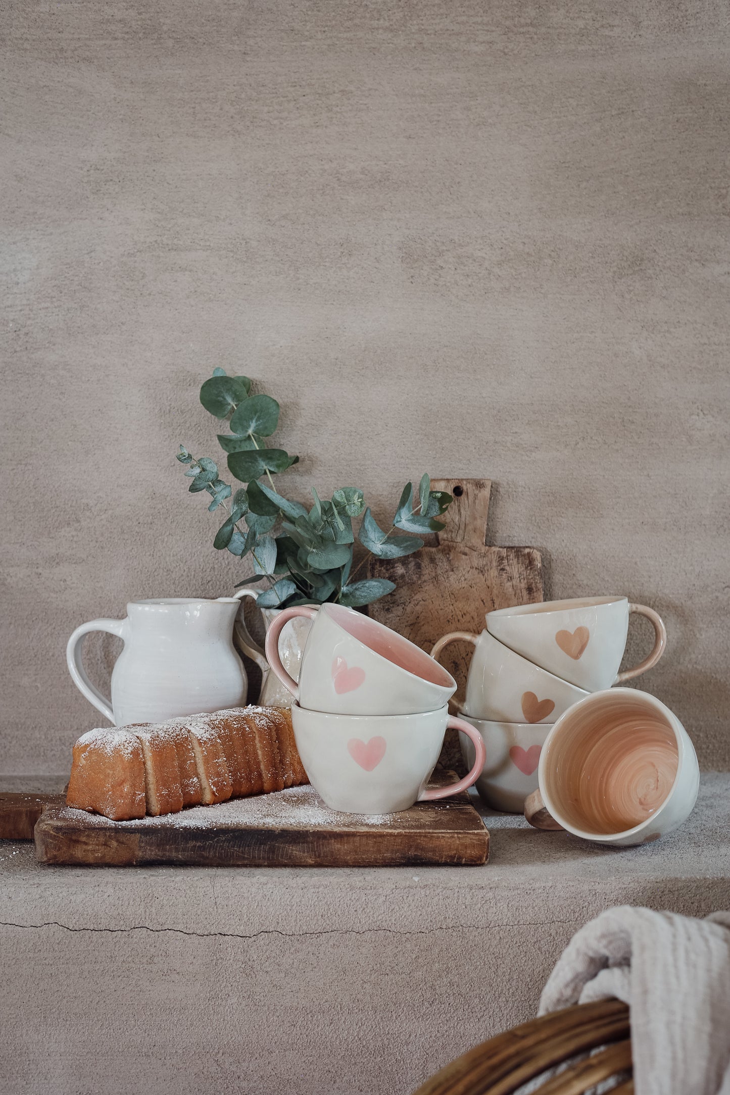 Large Heart Mug - Soft Pink