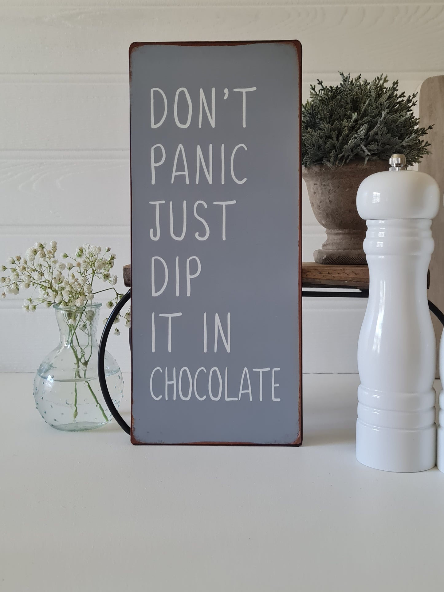 Metal Sign - Chocolate Quote