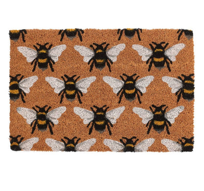 Natural Bee Print Doormat