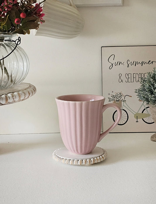 Scalloped Mug - English Rose