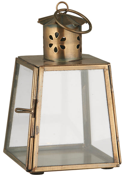 Mini Rustic Brass Lantern