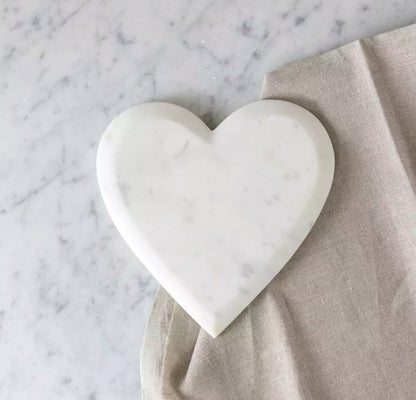 Marble Heart Serving Board