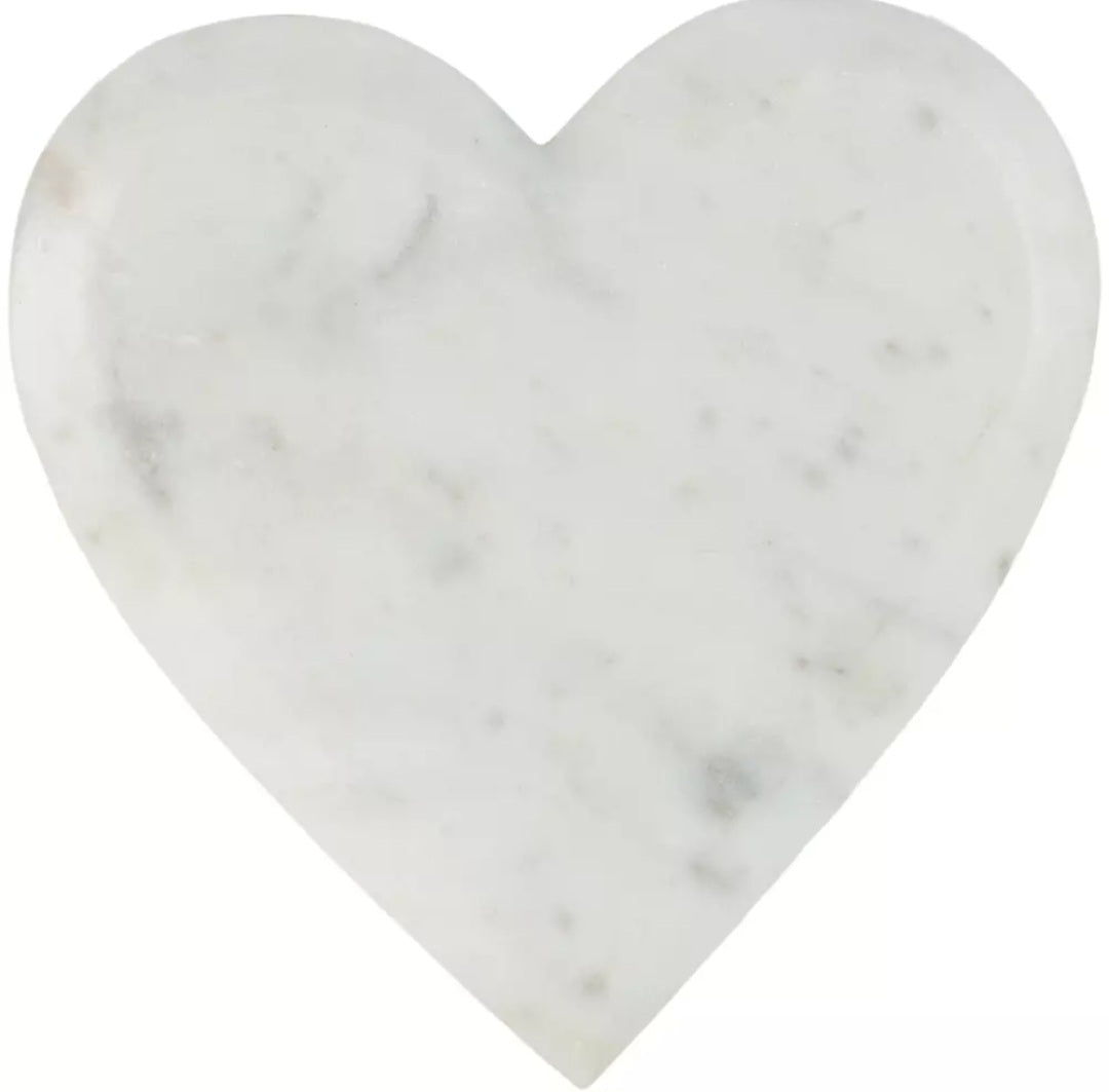 Marble Heart Serving Board