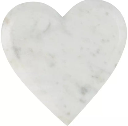 Marble Heart Serving Board