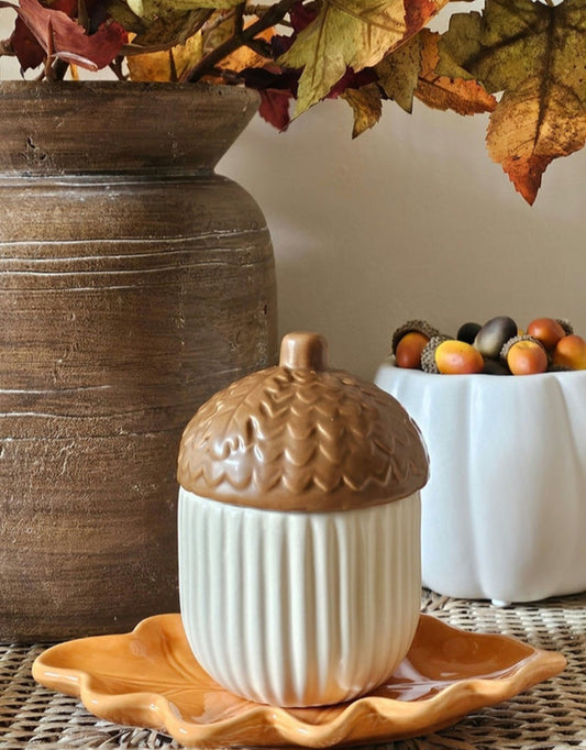 Ceramic Acorn Jar