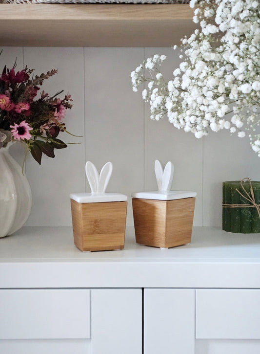 Set of Bunny Trinket Boxes