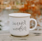 Sweater Weather Rustic White Ceramic Mug