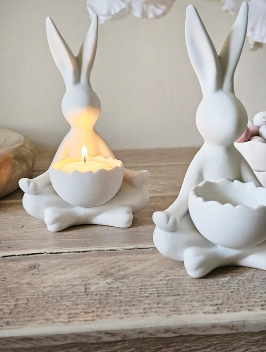 Yoga Bunny Tealight Holder