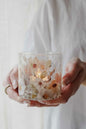 Large Wildflower Tealight Crackle Lantern