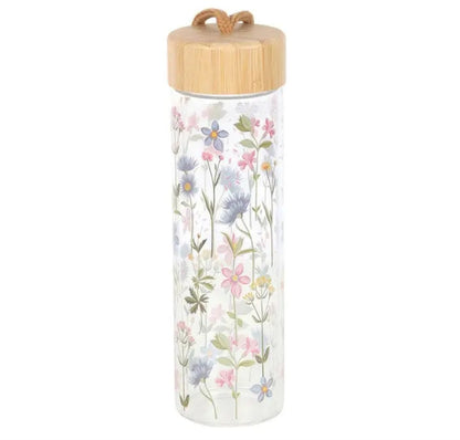 Spring Blossom Glass Water Bottle